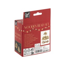 Craft ID Комплект мъниста за коледна украса - Елха и звезда, дървени Craft ID Комплект мъниста за коледна украса - Елха и звезда, дървени