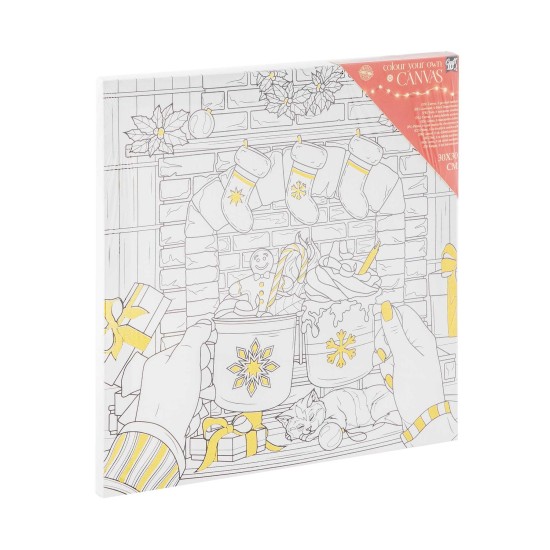 Craft ID Платно за оцветяване, с мотиви на горещи напитки, 30 х 30 cm, с 6 маркера Craft ID Платно за оцветяване, с мотиви на горещи напитки, 30 х 30 cm, с 6 маркера