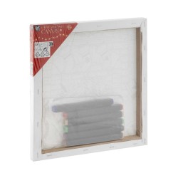 Craft ID Платно за оцветяване, с мотиви на горещи напитки, 30 х 30 cm, с 6 маркера Craft ID Платно за оцветяване, с мотиви на горещи напитки, 30 х 30 cm, с 6 маркера