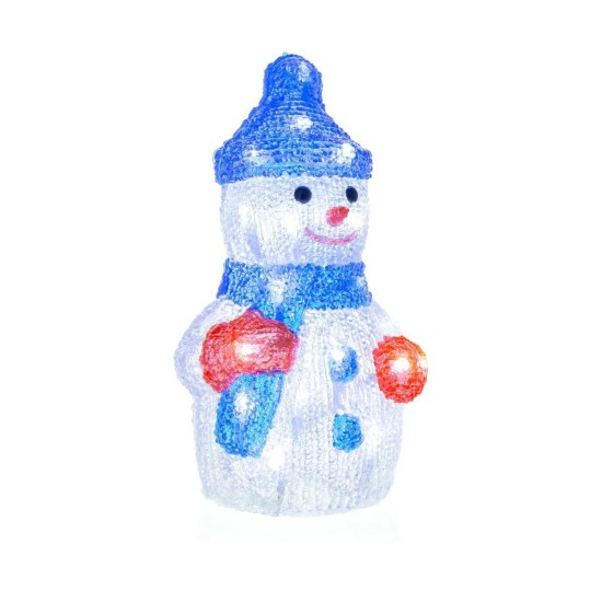 Retlux Коледна украса RXL 254 - Снежен човек, син, светещ, 30 LED Retlux Коледна украса RXL 254 - Снежен човек, син, светещ, 30 LED
