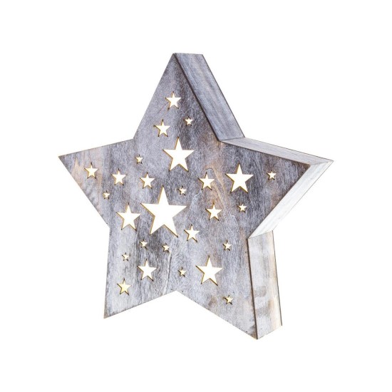 Retlux Коледна украса RXL 348 - Звезда, голяма, сива Retlux Коледна украса RXL 348 - Звезда, голяма, сива