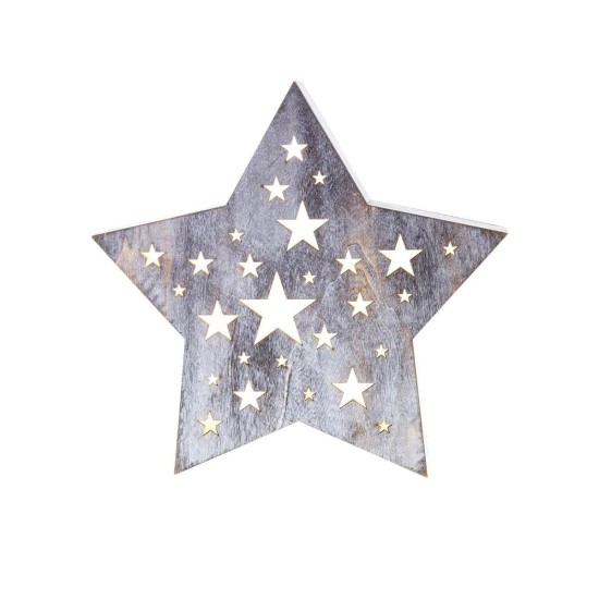 Retlux Коледна украса RXL 348 - Звезда, голяма, сива Retlux Коледна украса RXL 348 - Звезда, голяма, сива