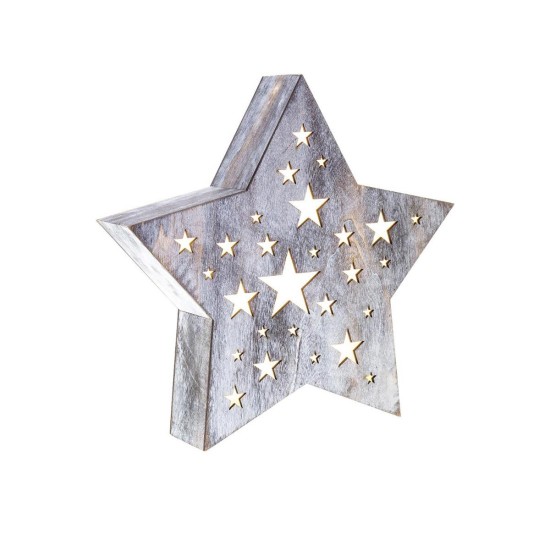 Retlux Коледна украса RXL 348 - Звезда, голяма, сива Retlux Коледна украса RXL 348 - Звезда, голяма, сива