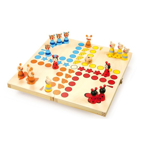Small Foot Игра Не се сърди, човече, с животни, дървено Small Foot Игра Не се сърди, човече, с животни, дървено