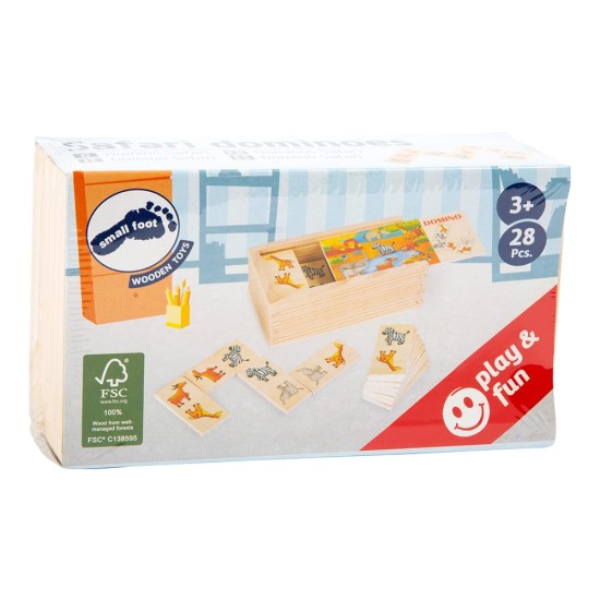 Small Foot Домино Сафари, дървено, 28 части Small Foot Домино Сафари, дървено, 28 части