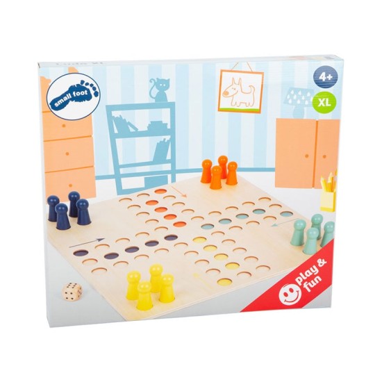 Small Foot Игра Не се сърди, човече, размер XL, дървено Small Foot Игра Не се сърди, човече, размер XL, дървено