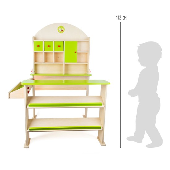 Small Foot Щанд за магазин, дървен, 87 х 78 х 112 cm Small Foot Щанд за магазин, дървен, 87 х 78 х 112 cm
