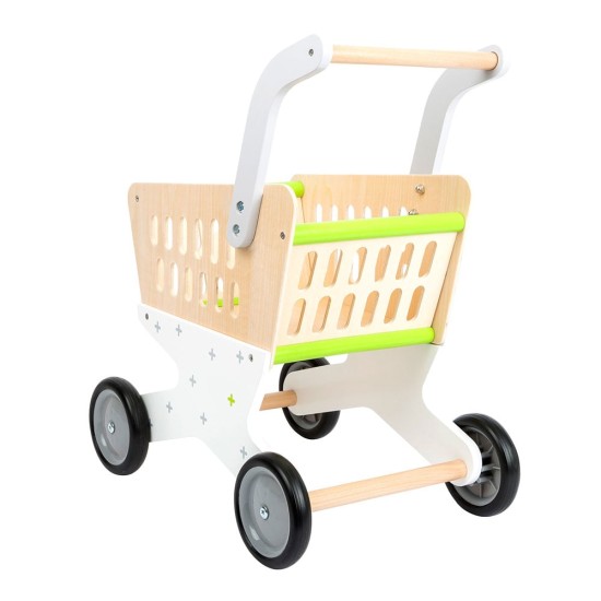 Small Foot Количка за пазаруване, детска, дървена, 41 х 29 х 48 cm Small Foot Количка за пазаруване, детска, дървена, 41 х 29 х 48 cm