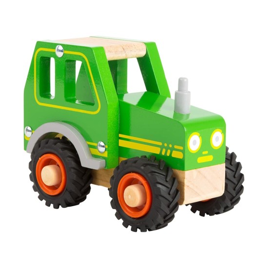 Small Foot Трактор, дървен, зелен, 13 х 7 х 10 cm Small Foot Трактор, дървен, зелен, 13 х 7 х 10 cm