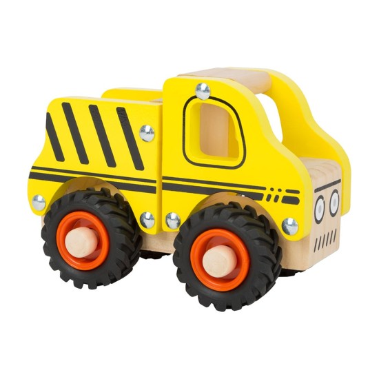 Small Foot Камион, дървен, жълт, 13 х 7 х 10 cm Small Foot Камион, дървен, жълт, 13 х 7 х 10 cm