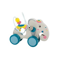 Small Foot Слонче, дървена играчка за дърпане със спирала, джунгла Small Foot Слонче, дървена играчка за дърпане със спирала, джунгла