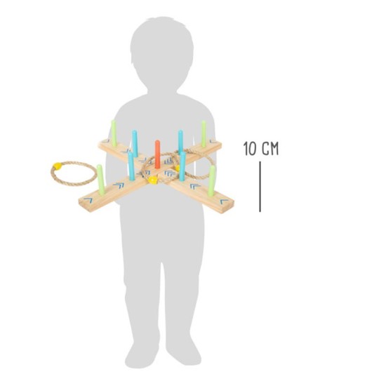 Small Foot Игра хвърляне в цел, с пръстени, дървена Small Foot Игра хвърляне в цел, с пръстени, дървена