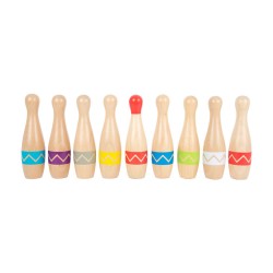 Small Foot Боулинг, дървен, детски, с девет кегли Small Foot Боулинг, дървен, детски, с девет кегли