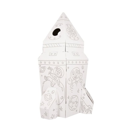 Small Foot Къща - Ракета за игра, картонена, 105 х 105 х 169 cm Small Foot Къща - Ракета за игра, картонена, 105 х 105 х 169 cm
