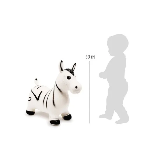 Small Foot Зебра, скачаща, гумена, 57 х 27 х 50 cm Small Foot Зебра, скачаща, гумена, 57 х 27 х 50 cm
