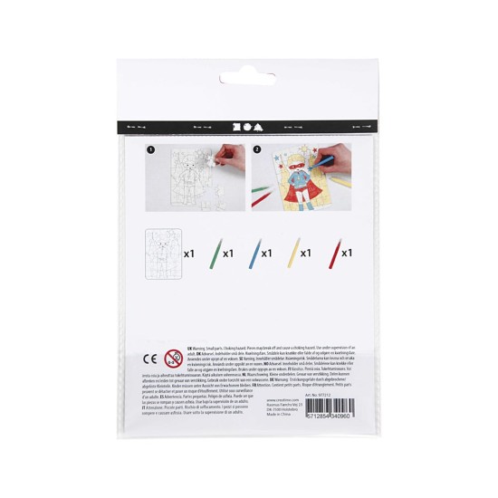 Creativ Company Пъзел Супергерои, за оцветяване, с 4 броя маркери Creativ Company Пъзел Супергерои, за оцветяване, с 4 броя маркери