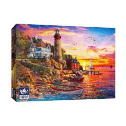 Пъзел Black Sea - Залез край морски фар, 1000 части Пъзел Black Sea - Залез край морски фар, 1000 части
