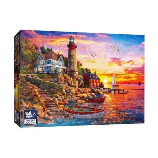 Пъзел Black Sea - Залез край морски фар, 1000 части Пъзел Black Sea - Залез край морски фар, 1000 части