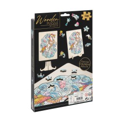 Moxy Пъзел Еднорог, уникални форми, дървен, 130 части Moxy Пъзел Еднорог, уникални форми, дървен, 130 части