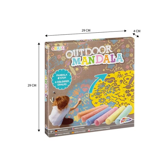 Moxy Мандала, външна, 57 cm, с 6 тебешира Moxy Мандала, външна, 57 cm, с 6 тебешира