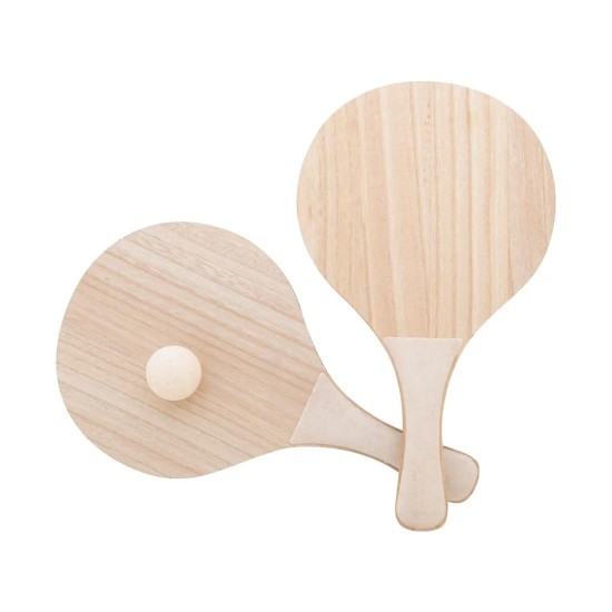 Cool Комплект за плажен тенис Boanis, 2 ракети и 1 топка, дървен