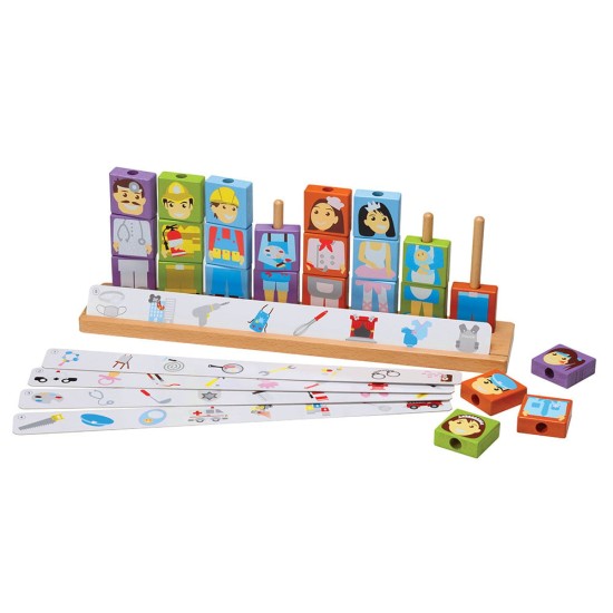 Nowa Szkola Игра Професиите, дървена, 24 части Nowa Szkola Игра Професиите, дървена, 24 части