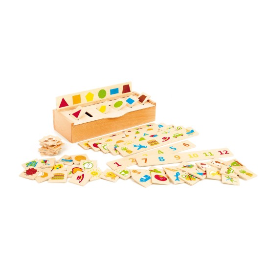 Nowa Szkola Комплект за сортиране, дървен, в кутия Nowa Szkola Комплект за сортиране, дървен, в кутия