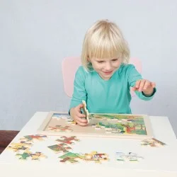 Beleduc Пъзел Зоопарк, дървен, в рамка Beleduc Пъзел Зоопарк, дървен, в рамка