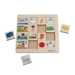 Beleduc Пъзел Нашият дом, за сортиране, дървен Beleduc Пъзел Нашият дом, за сортиране, дървен