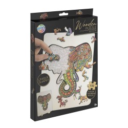 Moxy Пъзел Слон, уникални форми, дървен, 132 части