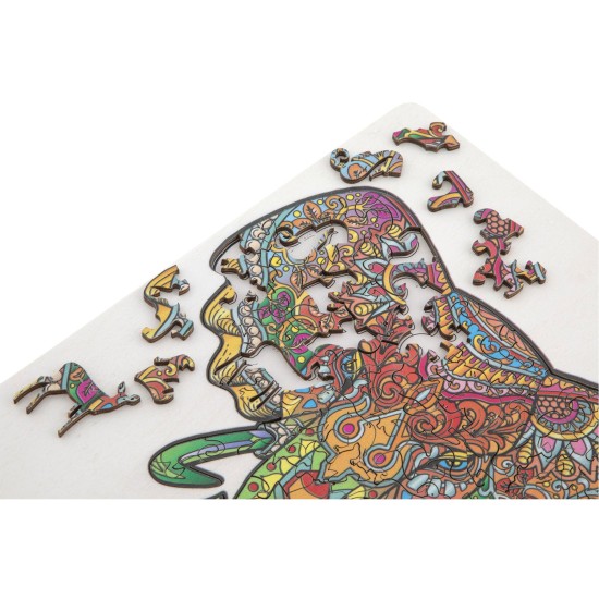 Moxy Пъзел Слон, уникални форми, дървен, 132 части Moxy Пъзел Слон, уникални форми, дървен, 132 части