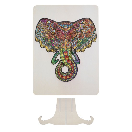 Moxy Пъзел Слон, уникални форми, дървен, 132 части Moxy Пъзел Слон, уникални форми, дървен, 132 части