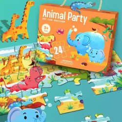 Foska Пъзел Парти с животни, 24 части, 44 х 31 cm Foska Пъзел Парти с животни, 24 части, 44 х 31 cm