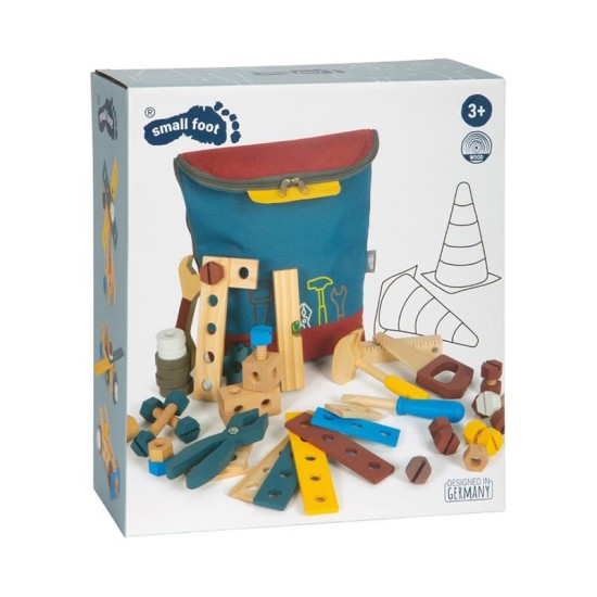 Small Foot Комплект инструменти, в раница, дървени, детски Small Foot Комплект инструменти, в раница, дървени, детски