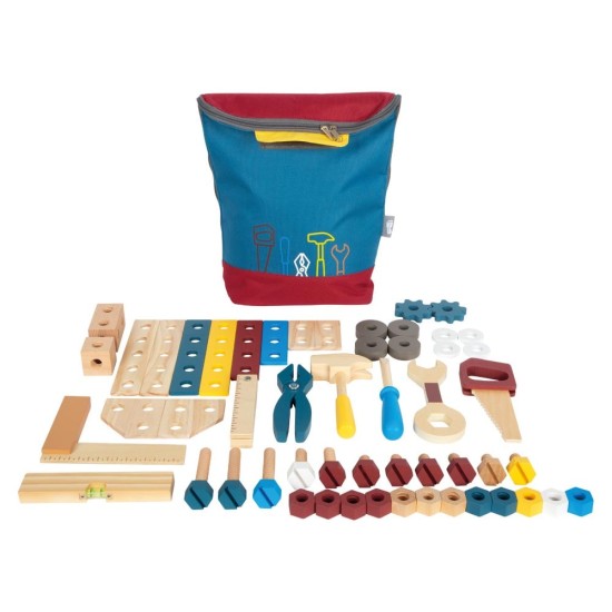 Small Foot Комплект инструменти, в раница, дървени, детски Small Foot Комплект инструменти, в раница, дървени, детски
