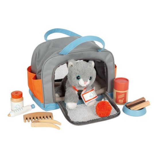 Small Foot Котенце с чанта за носене, с включени аксесоари за грижа Small Foot Котенце с чанта за носене, с включени аксесоари за грижа