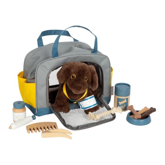 Small Foot Кученце с чанта за носене, с включени аксесоари за грижа Small Foot Кученце с чанта за носене, с включени аксесоари за грижа