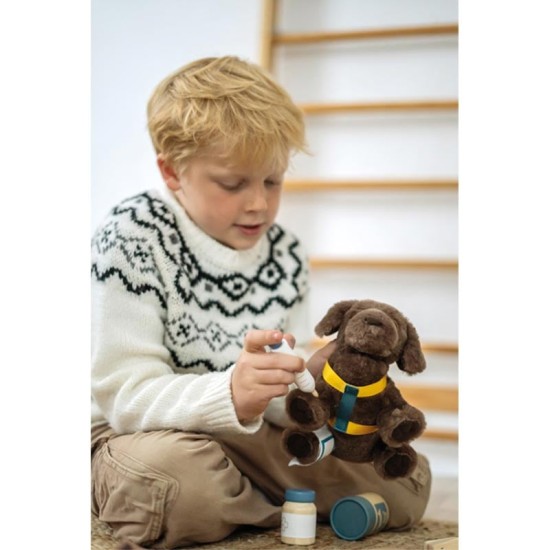 Small Foot Кученце с чанта за носене, с включени аксесоари за грижа Small Foot Кученце с чанта за носене, с включени аксесоари за грижа