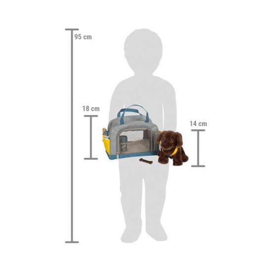 Small Foot Кученце с чанта за носене, с включени аксесоари за грижа Small Foot Кученце с чанта за носене, с включени аксесоари за грижа