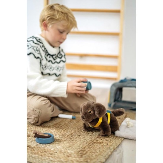 Small Foot Кученце с чанта за носене, с включени аксесоари за грижа Small Foot Кученце с чанта за носене, с включени аксесоари за грижа