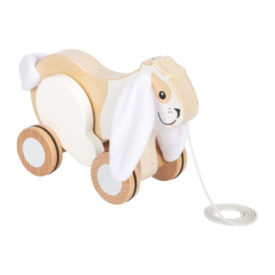 Small Foot Зайче за дърпане, дървено, с шумящи уши Small Foot Зайче за дърпане, дървено, с шумящи уши