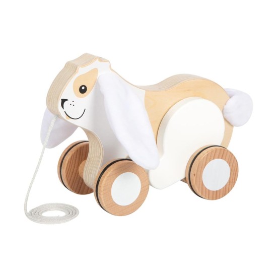 Small Foot Зайче за дърпане, дървено, с шумящи уши Small Foot Зайче за дърпане, дървено, с шумящи уши