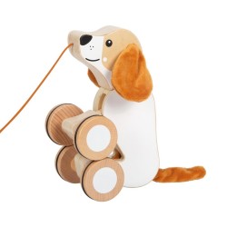 Small Foot Кученце за дърпане, дървено, с шумящи уши Small Foot Кученце за дърпане, дървено, с шумящи уши