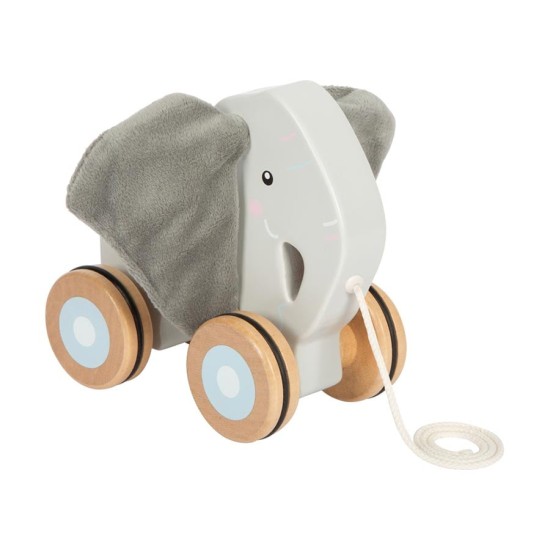 Small Foot Слонче за дърпане, дървено, с шумящи уши Small Foot Слонче за дърпане, дървено, с шумящи уши