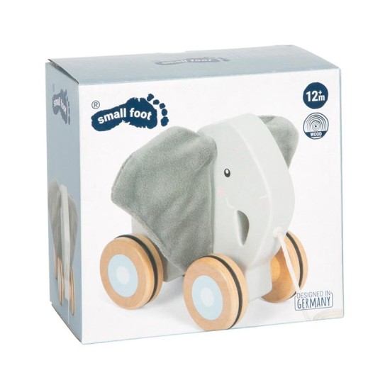Small Foot Слонче за дърпане, дървено, с шумящи уши Small Foot Слонче за дърпане, дървено, с шумящи уши