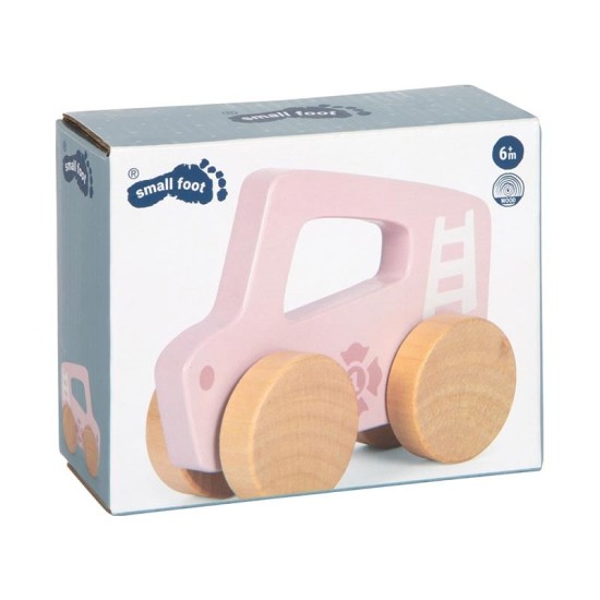 Small Foot Количка за бутане, дървена, розова Small Foot Количка за бутане, дървена, розова