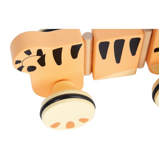 Small Foot Тигър Сафари, за дърпане, дървен Small Foot Тигър Сафари, за дърпане, дървен