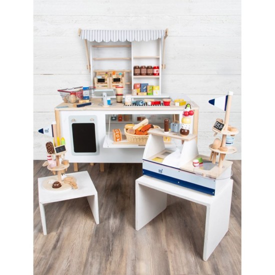 Small Foot Кошница за пазаруване Fresh, с хранителни продукти Small Foot Кошница за пазаруване Fresh, с хранителни продукти