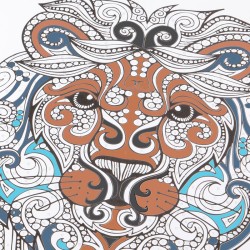 Grafix Книжка за оцветяване, по номера, с 6 двойни молива