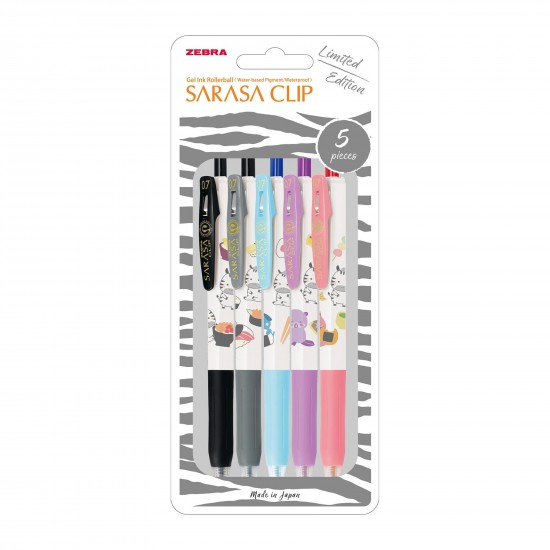Zebra Гел ролер Sarasa Clip Kawaii, 0.7 mm, 5 броя, 4 цвята Zebra Гел ролер Sarasa Clip Kawaii, 0.7 mm, 5 броя, 4 цвята